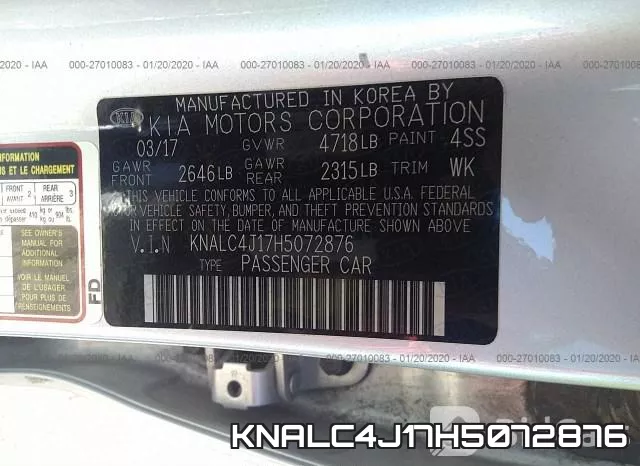 KNALC4J17H5072876 фото 10