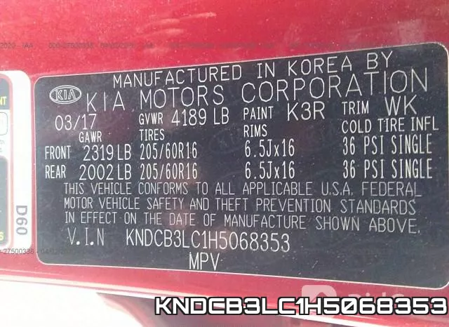KNDCB3LC1H5068353 фото 10