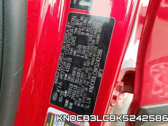 KNDCB3LC8K5242586 фото 2