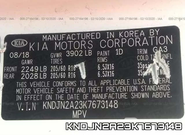KNDJN2A23K7673148 фото 10