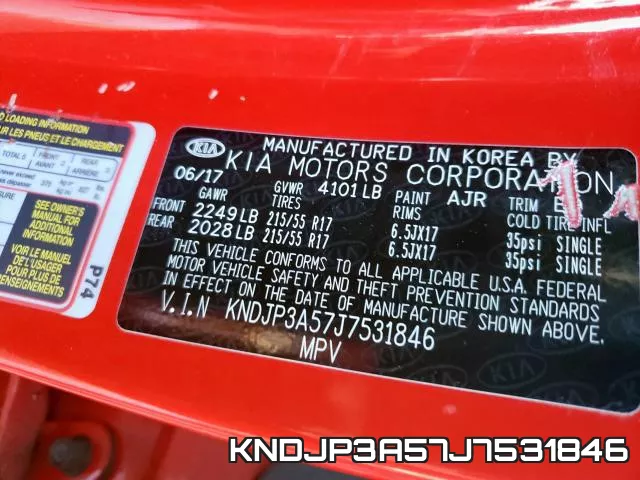 KNDJP3A57J7531846 фото 2