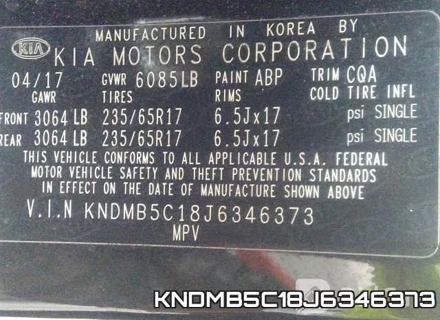 KNDMB5C18J6346373 фото 10