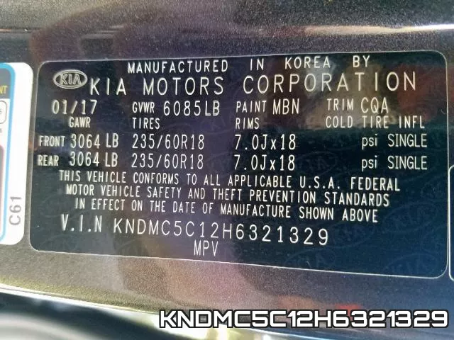KNDMC5C12H6321329 фото 2
