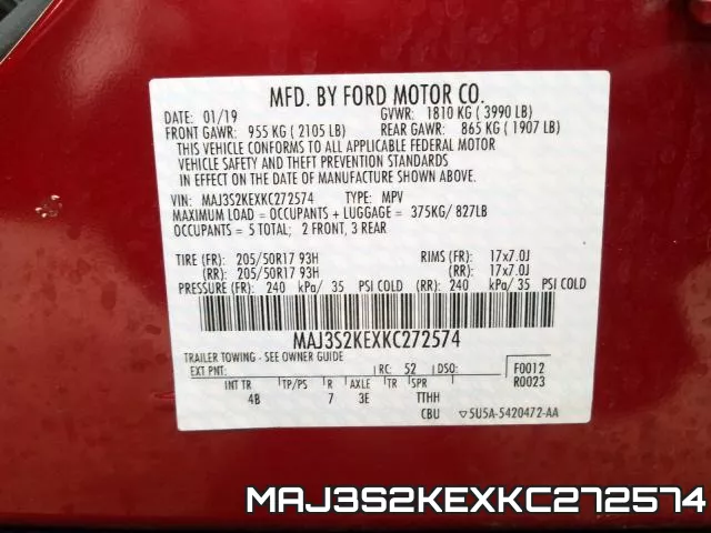 MAJ3S2KEXKC272574 фото 2