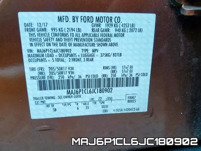 MAJ6P1CL6JC180902 фото 2