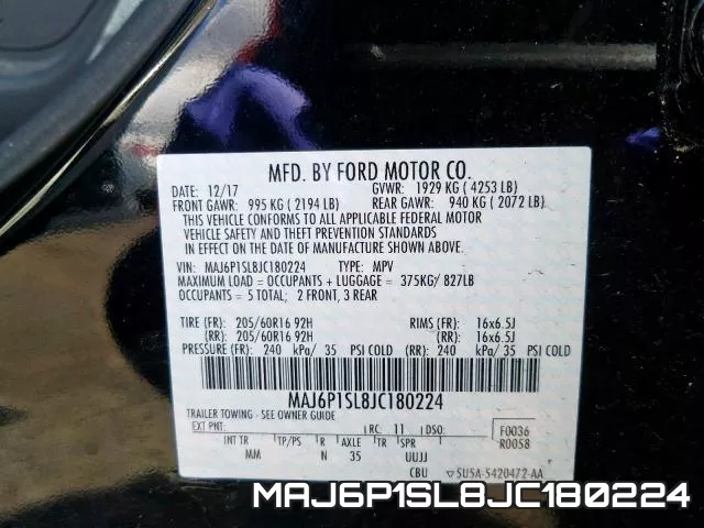 MAJ6P1SL8JC180224 фото 2