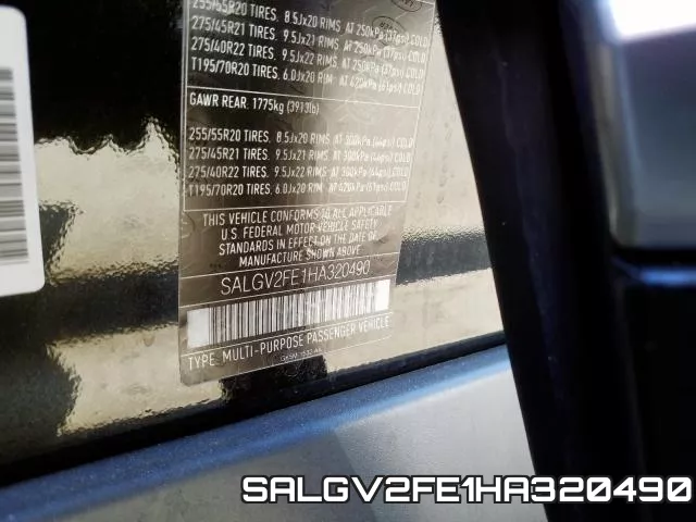 SALGV2FE1HA320490 фото 2