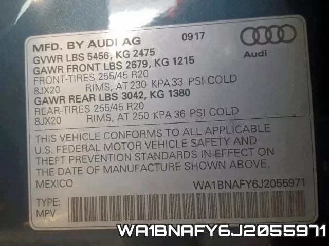 WA1BNAFY6J2055971 фото 2