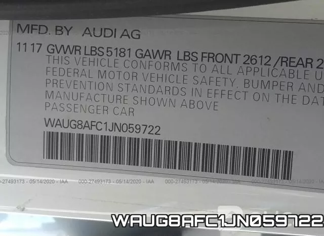 WAUG8AFC1JN059722 фото 10