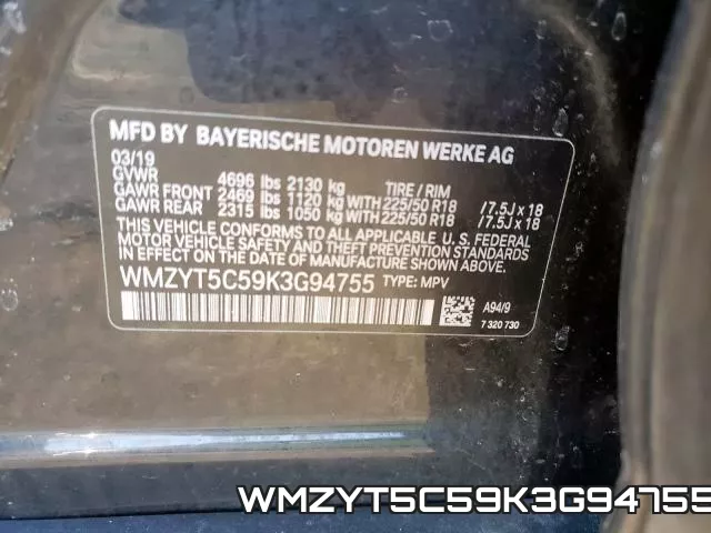 WMZYT5C59K3G94755 фото 2