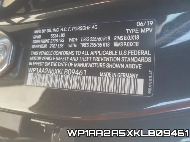 WP1AA2A5XKLB09461 фото 2