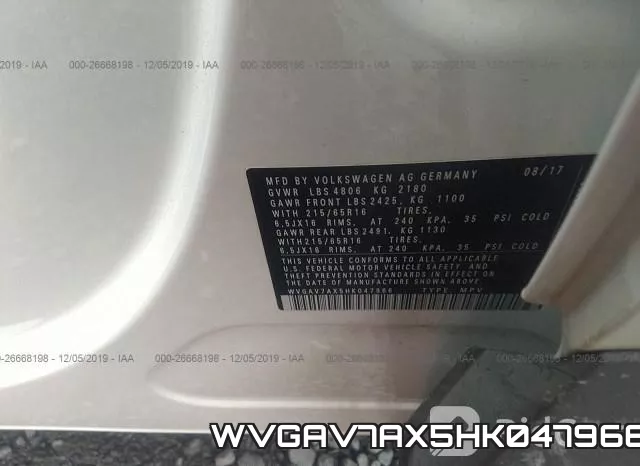 WVGAV7AX5HK047966 фото 10
