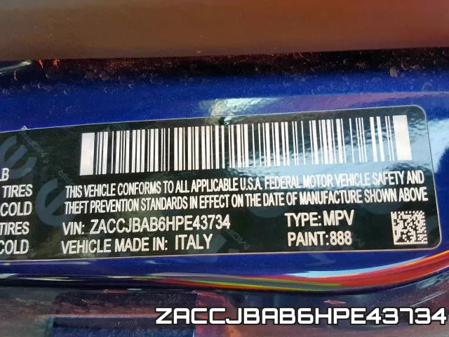 ZACCJBAB6HPE43734 фото 2