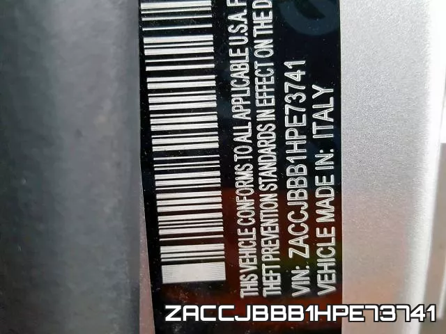 ZACCJBBB1HPE73741 фото 2