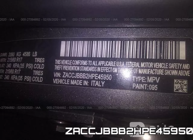 ZACCJBBB2HPE45950 фото 10