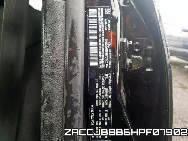 ZACCJBBB6HPF07902 фото 2