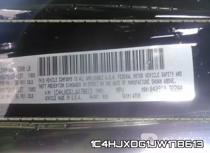 1C4HJXDG1JW178613 фото 10