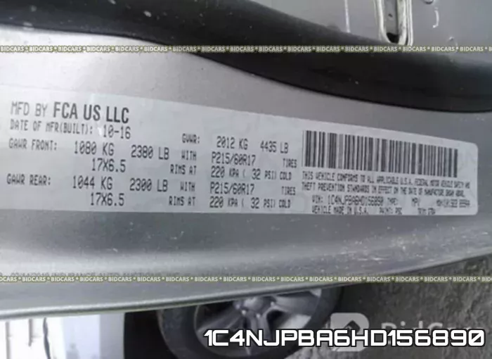 1C4NJPBA6HD156890 фото 10
