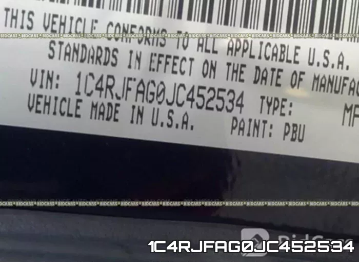 1C4RJFAG0JC452534 фото 10