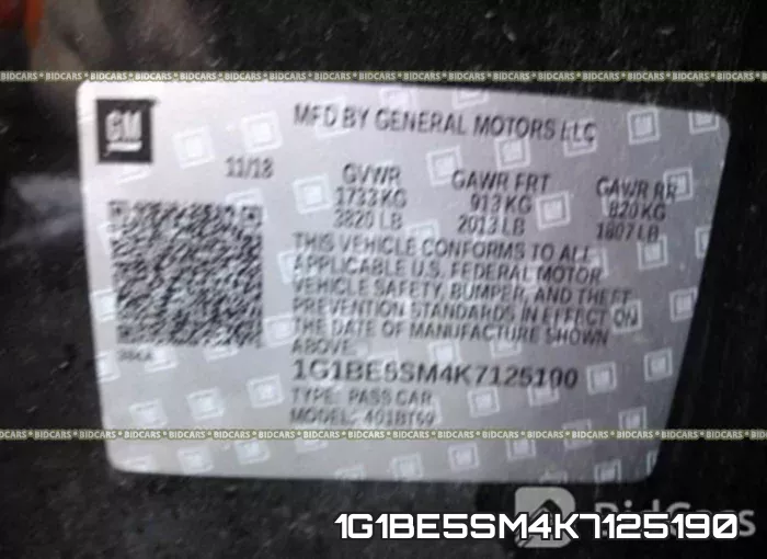 1G1BE5SM4K7125190 фото 10