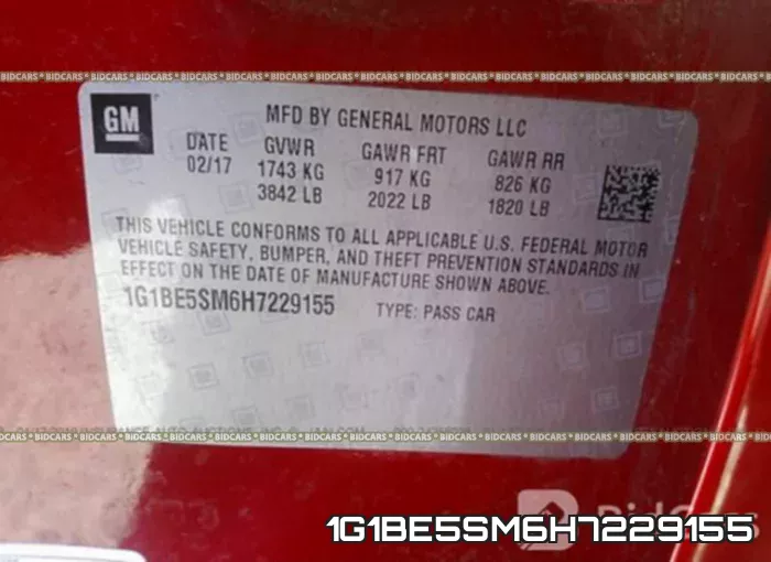 1G1BE5SM6H7229155 фото 10