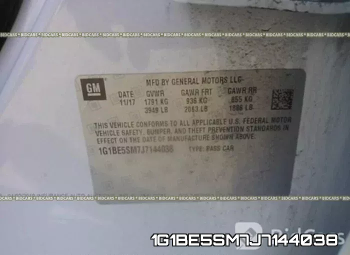 1G1BE5SM7J7144038 фото 10