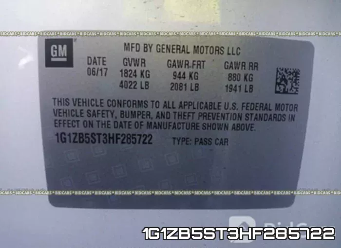 1G1ZB5ST3HF285722 фото 10