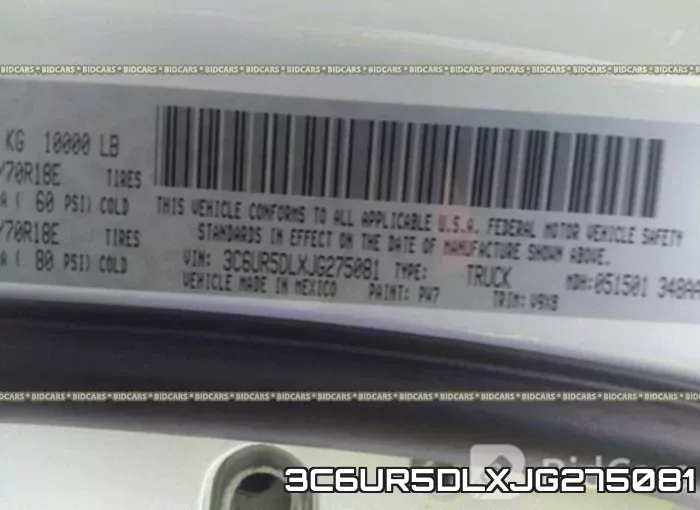 3C6UR5DLXJG275081 фото 10