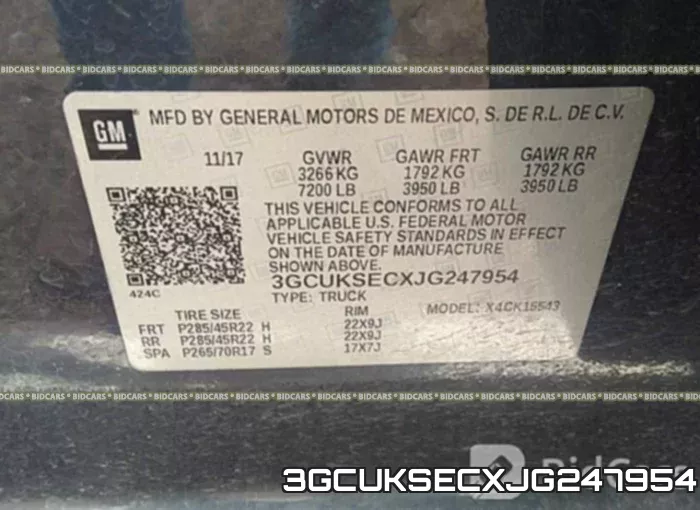 3GCUKSECXJG247954 фото 10