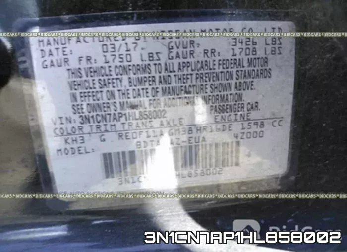 3N1CN7AP1HL858002 фото 10