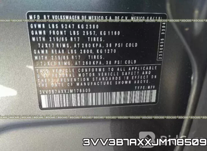 3VV3B7AXXJM178509 фото 10
