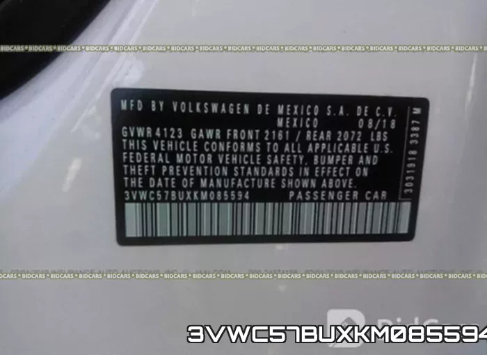3VWC57BUXKM085594 фото 10