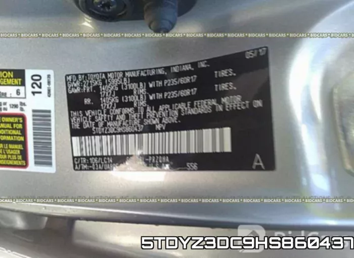 5TDYZ3DC9HS860437 фото 10