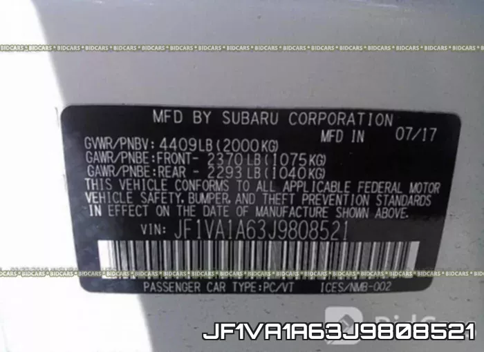 JF1VA1A63J9808521 фото 10