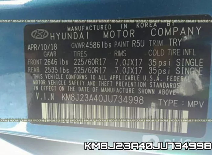 KM8J23A40JU734998 фото 10