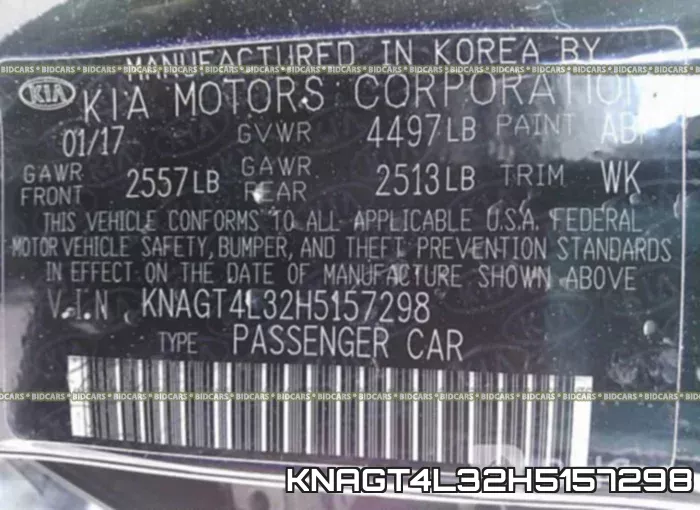 KNAGT4L32H5157298 фото 10
