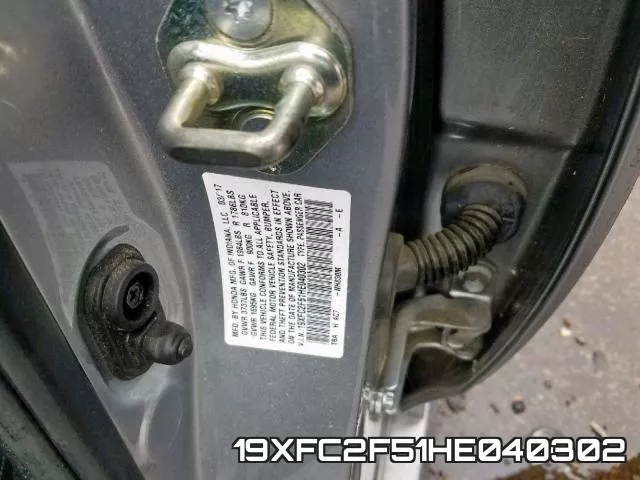 19XFC2F51HE040302 фото 2