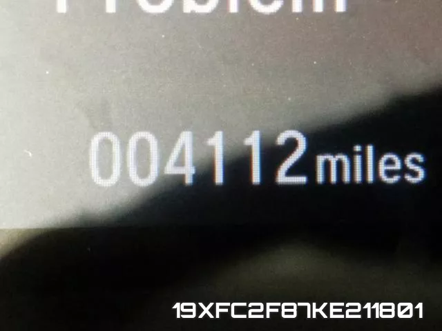 19XFC2F87KE211801 фото 9