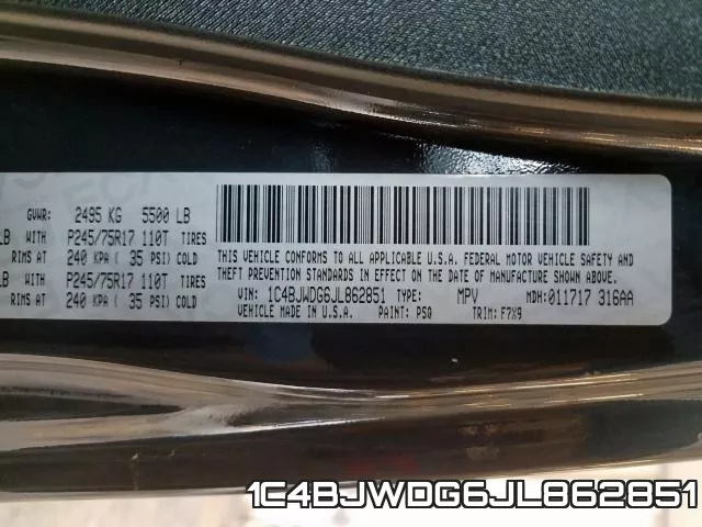 1C4BJWDG6JL862851 фото 2