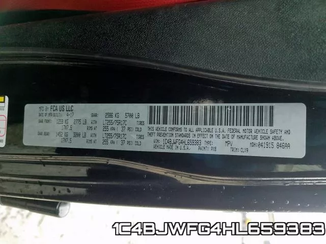 1C4BJWFG4HL659383 фото 2