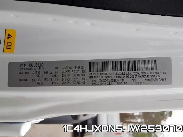 1C4HJXDN5JW253070 фото 2