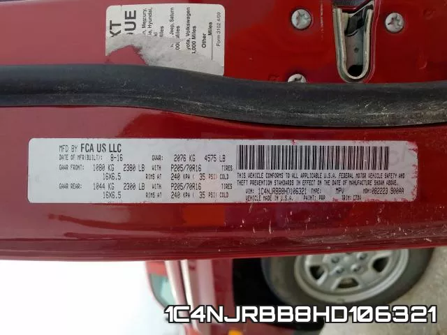 1C4NJRBB8HD106321 фото 2