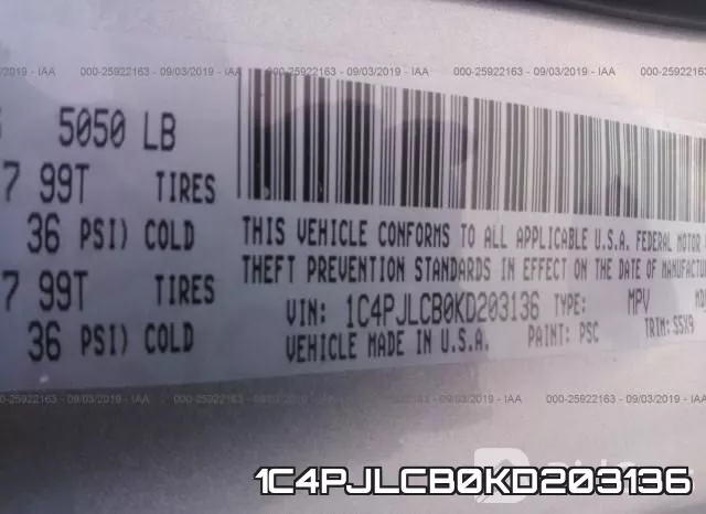1C4PJLCB0KD203136 фото 10