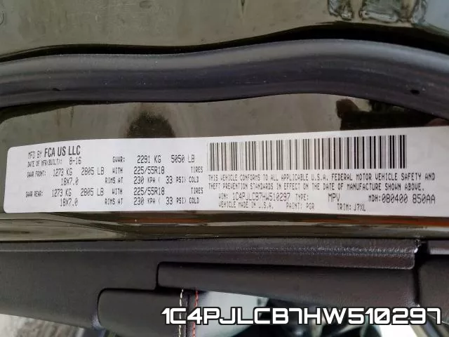 1C4PJLCB7HW510297 фото 2