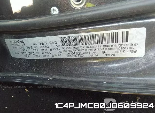 1C4PJMCB0JD609924 фото 10