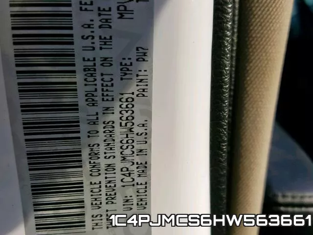 1C4PJMCS6HW563661 фото 2