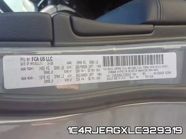 1C4RJEAGXLC329319 фото 2