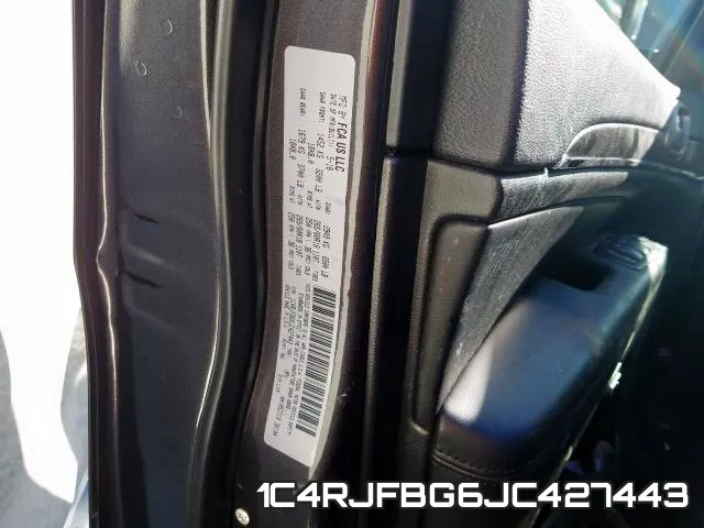 1C4RJFBG6JC427443 фото 2