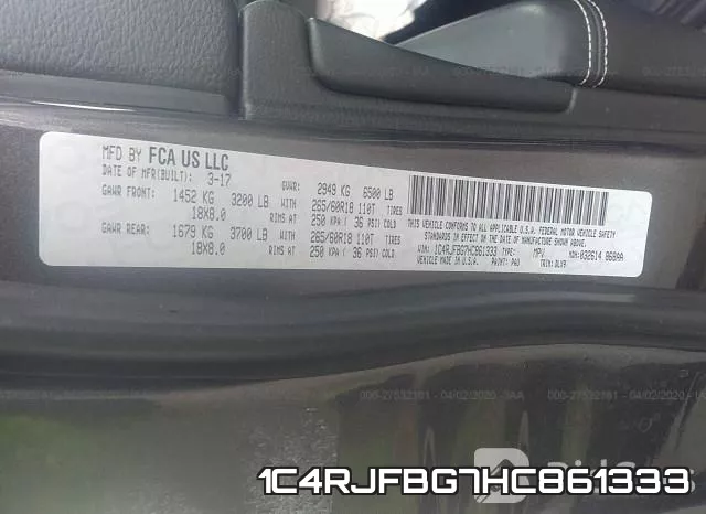 1C4RJFBG7HC861333 фото 10
