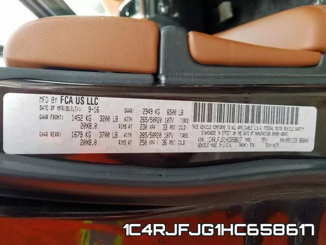 1C4RJFJG1HC658617 фото 2